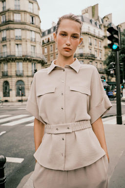 SAFARI SHIRT WITH BELT - Zara фото 2