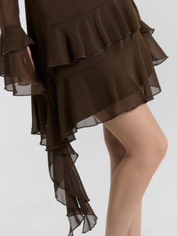 Платье женское коричневое - Mark formelle фото 6