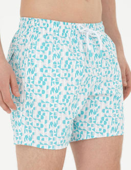 Пляжные шорты синие