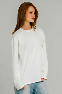 Арт. 12701/2 Лонгслив оверсайз 42-52 (6 шт) Цвет:молочный - Калинка фото 3