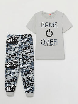 CSJB 50026-23 Комплект для мальчика (футболка, брюки), серый