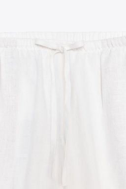 ZW COLLECTION 100% LINEN PALAZZO TROUSERS - Zara фото 28