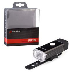 Фонарь передний COMIRON FR18 корпус: алюминий +ABS свет CREE XPG LED 350m; аккум: 3.7V 2000 mAh USB влагозащищённый, индикация заряда /уп 120/ - ГалеонТрейд фото 17