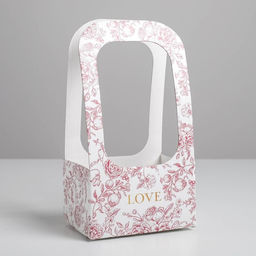 Коробка-переноска для цветов Цветы, 17 12 32 см - Дарите счастье фото 2