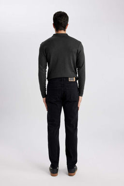 Джинсовые брюки прямого кроя с нормальной талией и нормальной талией - Defacto фото 6