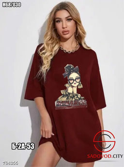 Женская футболка оверсайз с принтом