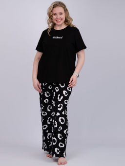 Пижама Выходные чёрная, трикотаж - Малина фото 8