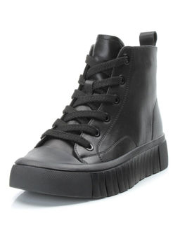 04-YSN2285-1 BLACK Ботинки женские зимние (натуральная и искусственная кожа, шерсть)