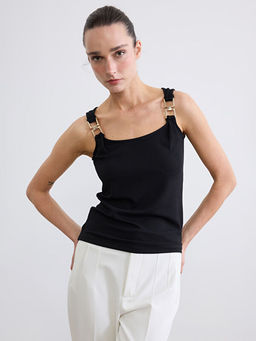 U Yaka Toka Detayl? B?zg?l? Bluz