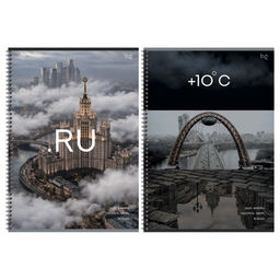 Тетрадь 80л. А4 на спирали BG "Город", линия (Т4гр80 62749)