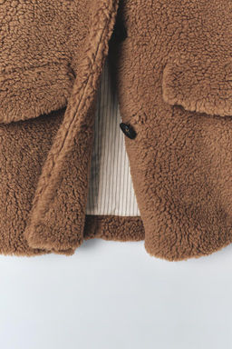 LIMITED EDITION LONG FAUX SHEARLING COAT - Zara фото 5