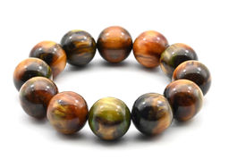 Браслет из полимера шарик 20мм цв.рыжий