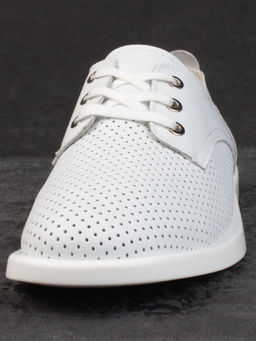 03-D7HY1-1 WHITE Полуботинки женские (натуральная кожа) - Фабричный китай фото 7