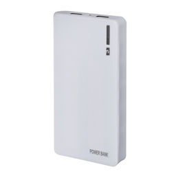 Внешний аккумулятор Luazon PB-01, 7200 мАч, 2 USB, 1/2.1 А, фонарик, белый - Luazon home фото 2