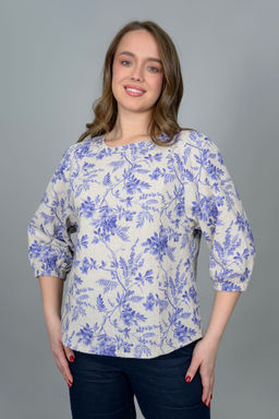 Блуза лен 70%, хлопок 30%