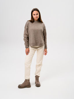 Ботинки 319.taskanaka.Тауп майами+капучино замша/шерсть