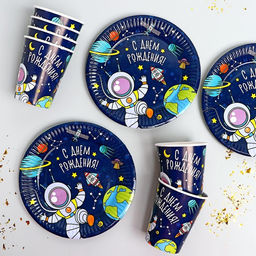 Набор бумажной посуды Космос - Страна карнавалия фото 2