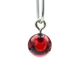 Кулон шарик из янтаря 8мм цв.вишня