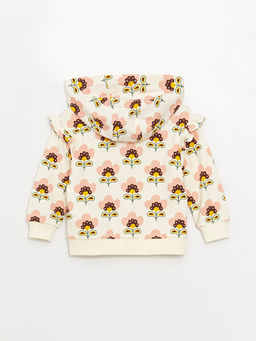 Kap??onlu Uzun Kollu K?z Bebek Fermuarl? Sweatshirt ve Tayt 2li - Waikiki фото 3