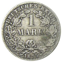 1 марка 1875 года E Германия