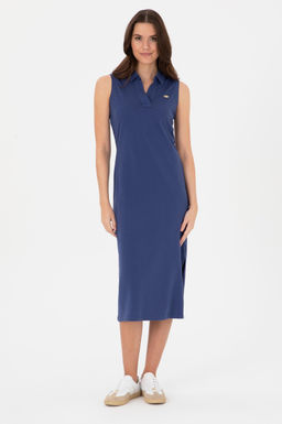 Kad_n A__k Lacivert _rme Elbise