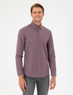 Mor Slim Fit Uzun Kollu G_mlek