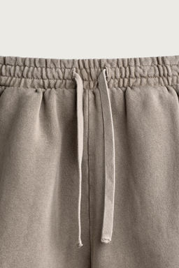 BERMUDA JOGGER B?SICA LAVADA / Gris - Zara фото 16