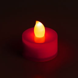 Цена за 2 шт. Светодиодные свечи, ночники LED RISALUX «Семейный очаг» набор 2 шт., розовые, RGB 3.5×3.5×4 см