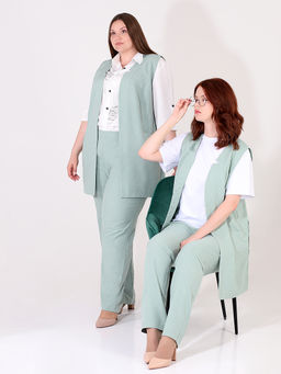 Брюки собственного производства летние зауженные женские большие - Almond фото 6