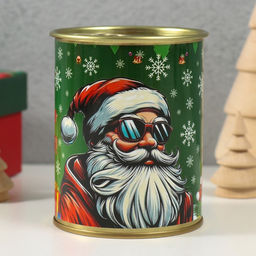 Носки новогодние мужские в банке «Новогоднего настроения», чёрные