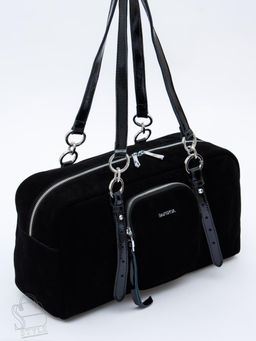 Сумка женская кожаная 91180MSS black Velina Fabbiano-Safenta в Новосибирске