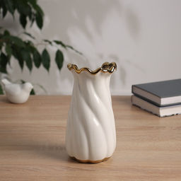 Ваза Икер, 19?9 см, керамика, белая