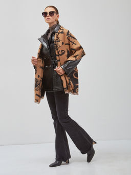 В составе шерсть и кашемир! теплый двусторонний палантин - Tantino фото 5