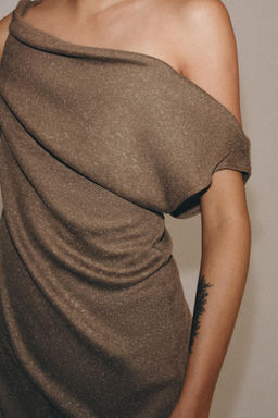 TOP R?STICO ASIM?TRICO / Marr?n - Zara фото 2