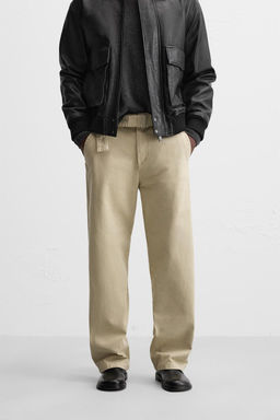 STRAIGHT-LEG TROUSERS WITH BELT - Zara фото 2