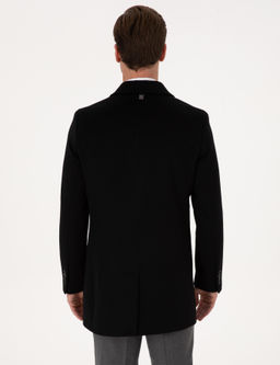 Siyah Ex Slim Fit Y_n Kar___ml_ Palto