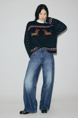 Jersey oversize en punto jacquard - H&m фото 5