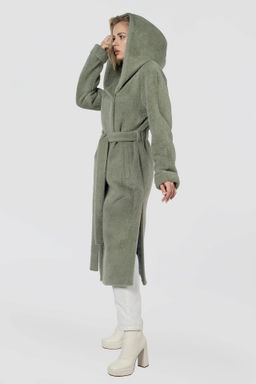 Пальто женское демисезонное (пояс) в составе ШЕРСТЬ - El podio фото 5