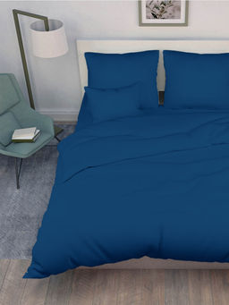 Постельное белье поплин гладкокрашеный - Голубой сапфир 2 сп. (нав.70х70)