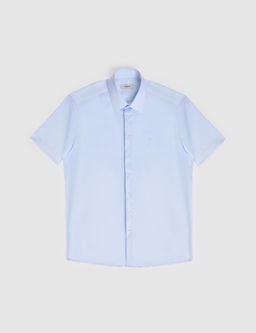 A__k Mavi Regular Fit K_sa Kollu G_mlek