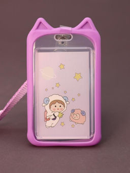 Футляр для карт на ленте "Happy dog", purple