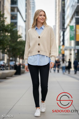 Кардиган женский на пуговицах