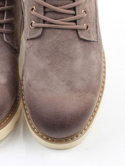 05-H50119A-3 GRAY/BROWN Ботинки демисезонные мужские (натуральная кожа, байка)