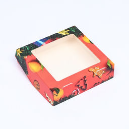 Цена за 20 шт. Коробка складная с окном Апельсин, 15 х 15 х 4 см - UPAK LAND фото 3