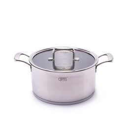 1235 GIPFEL Кастрюля PRESTIGE 24х12см/5л, со стеклянной крышкой, с индукционным капсульным дном. Материал: нерж. сталь 18/10. Толщина: 0,7мм / 5мм  фото 3