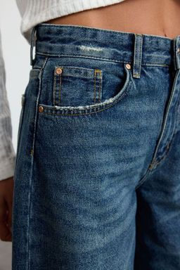 Koyu Mavi Katl? Paca Normal Bel Loose Baggy Jeans TWOSS25JE00001 - Trendyolmilla фото 4