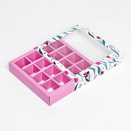 Цена за 5 шт. Коробка для 16 конфет, «Тюльпаны» 17.7×17.7×3.8 см