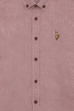 U. S. Polo Assn Базовая рубашка вишневого цвета с длинным рукавом для мальчика - U.s. polo assn фото 3
