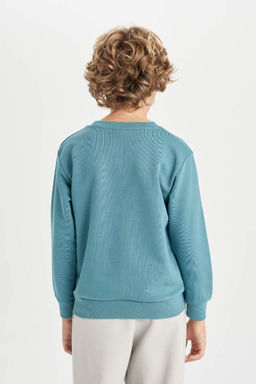 Толстовка с принтом для мальчиков с круглым вырезом - Defacto фото 6