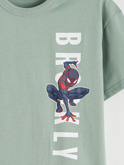 Spider-Man Bask?l? Bisiklet Yaka Erkek ?ocuk Ti??rt